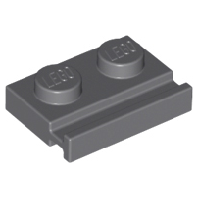 Plaat, Aangepast 1x2 met geleider Dark Bluish Gray